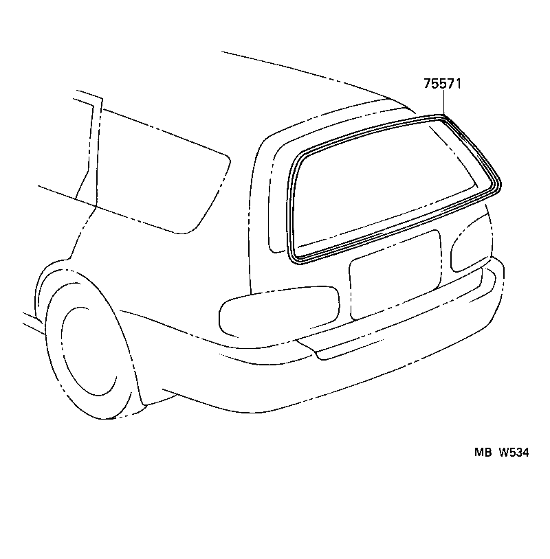  CAMRY NAP SED WG |  REAR MOULDING