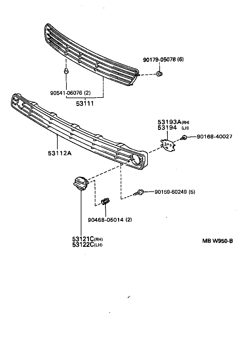  ES300 |  RADIATOR GRILLE