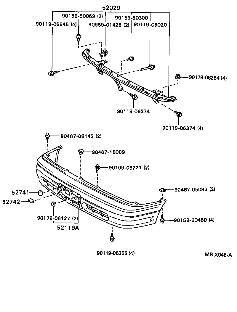  TERCEL |  FRONT BUMPER BUMPER STAY