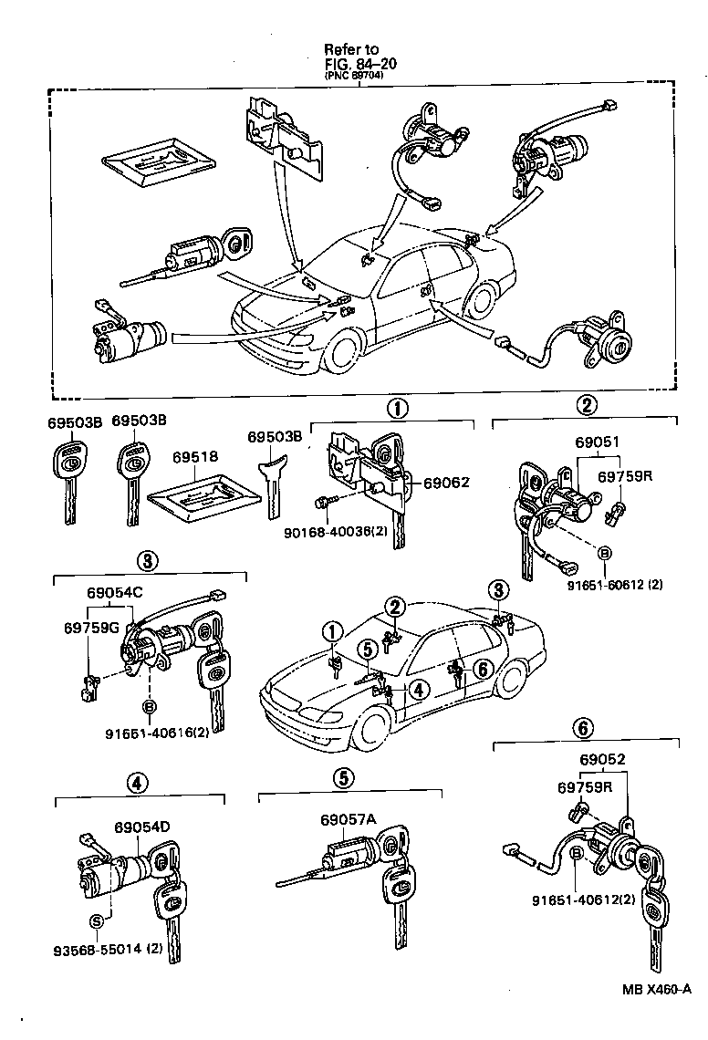  GS300 |  LOCK CYLINDER SET