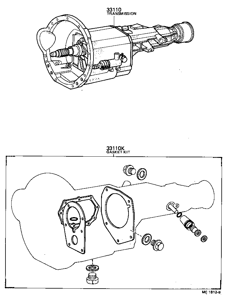  HILUX |  TRANSAXLE OR TRANSMISSION ASSY GASKET KIT MTM