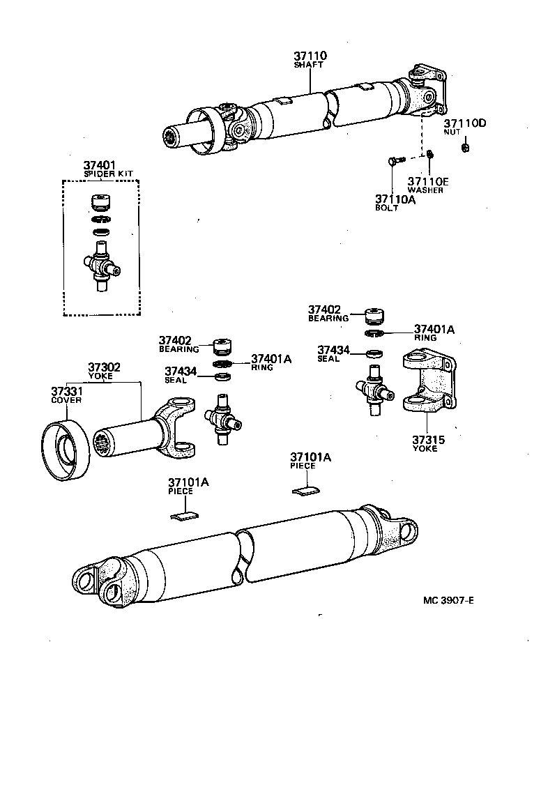  HILUX |  PROPELLER SHAFT UNIVERSAL JOINT