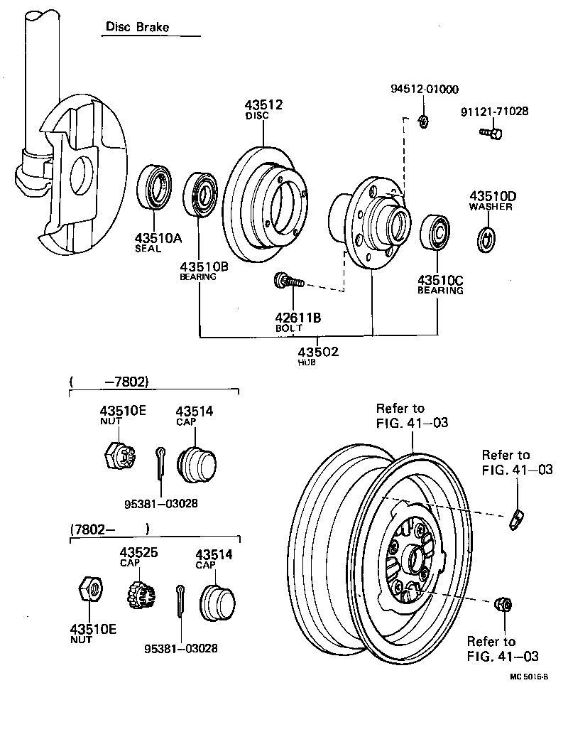  TOYOTA1000 |  FRONT AXLE HUB