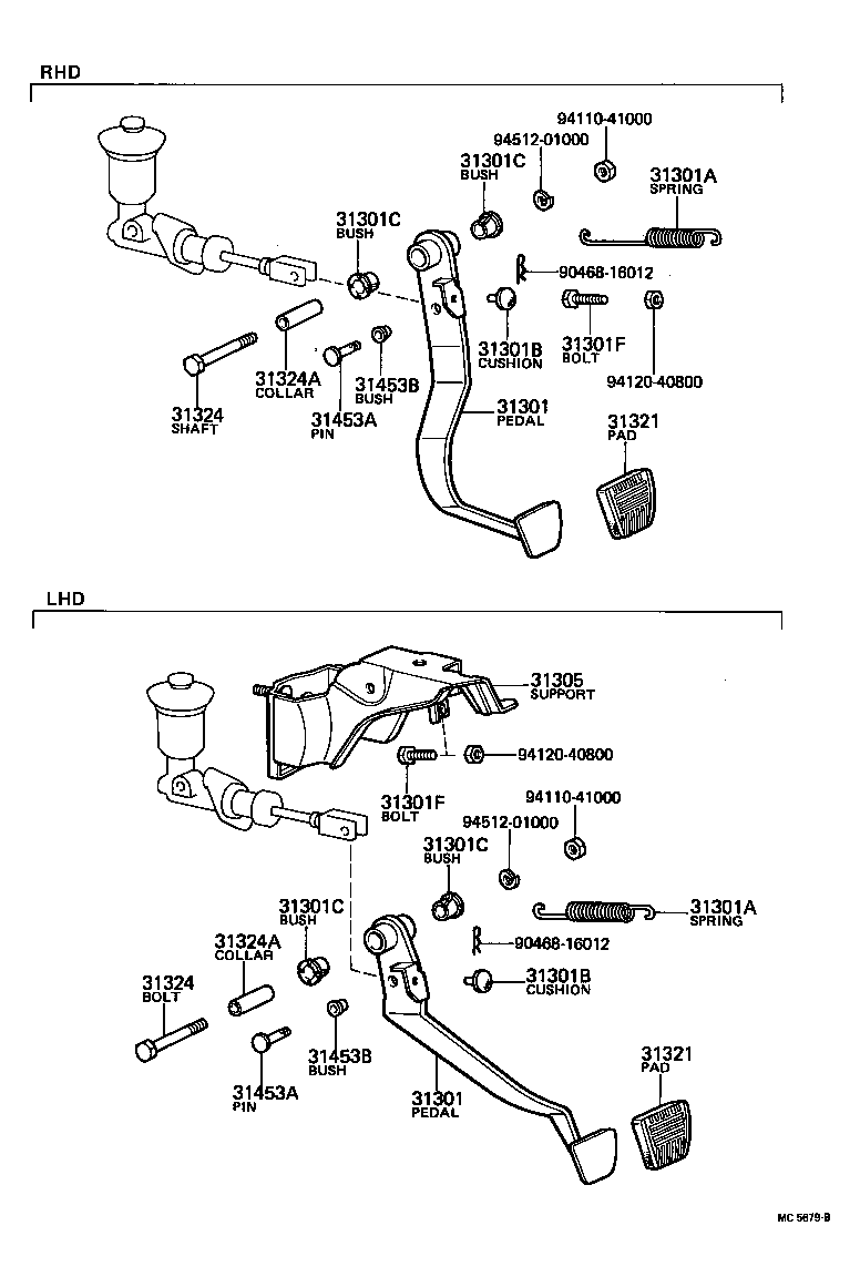  HILUX |  CLUTCH PEDAL FLEXIBLE HOSE