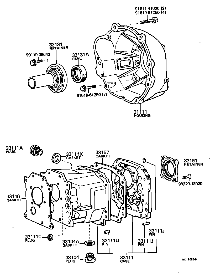  HILUX |  CLUTCH HOUSING TRANSMISSION CASE MTM