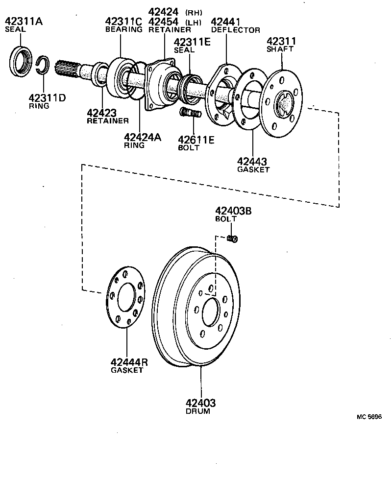  HILUX |  REAR AXLE SHAFT HUB