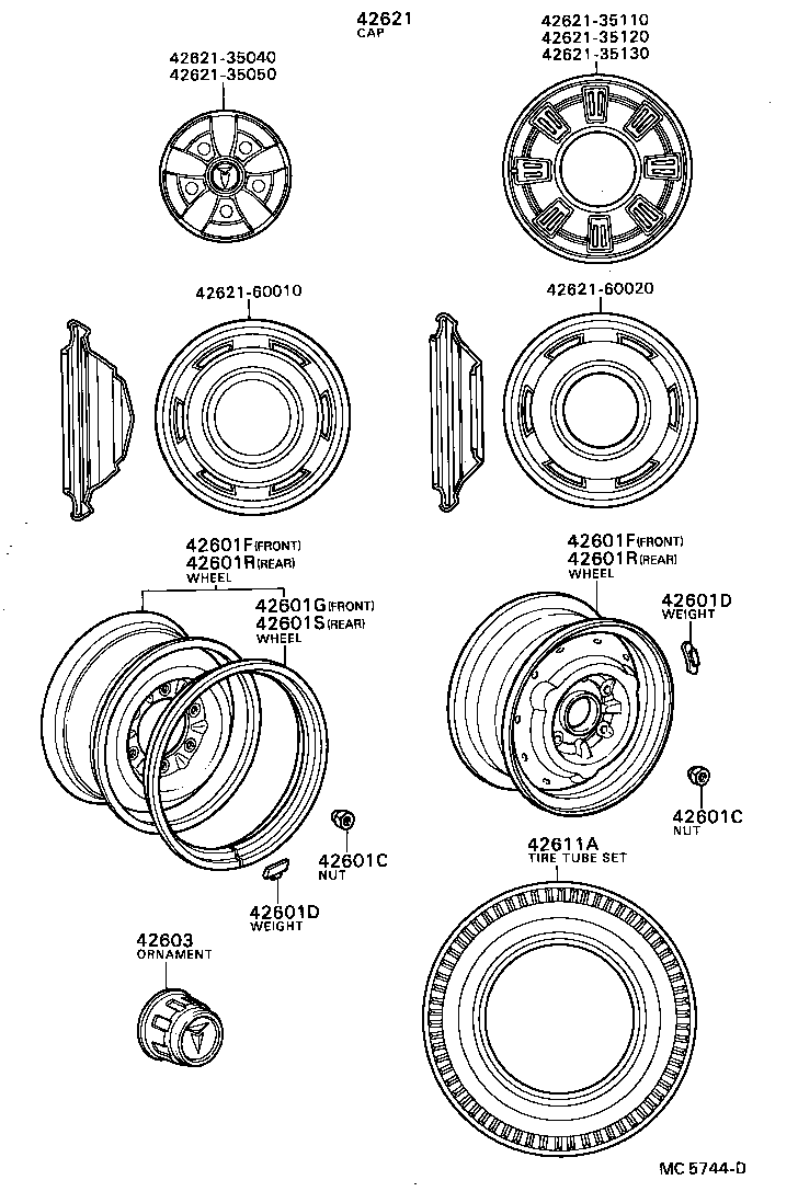  HILUX |  DISC WHEEL WHEEL CAP