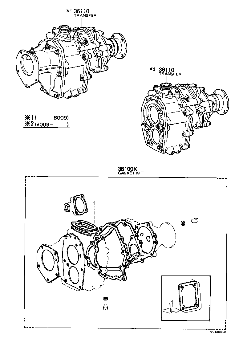  HILUX |  TRANSFER ASSEMBLY GASKET KIT