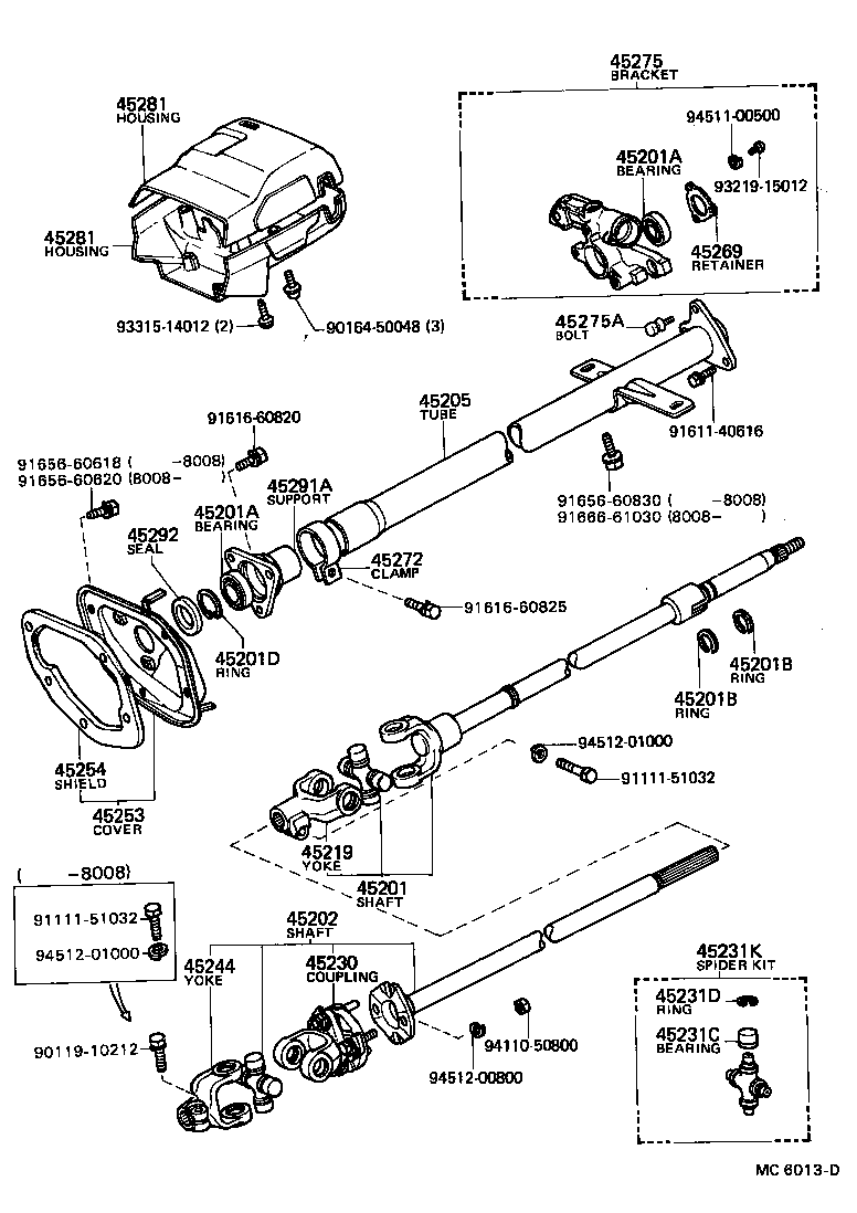  HILUX |  STEERING COLUMN SHAFT