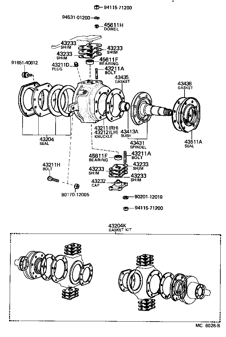  HILUX |  FRONT AXLE ARM STEERING KNUCKLE