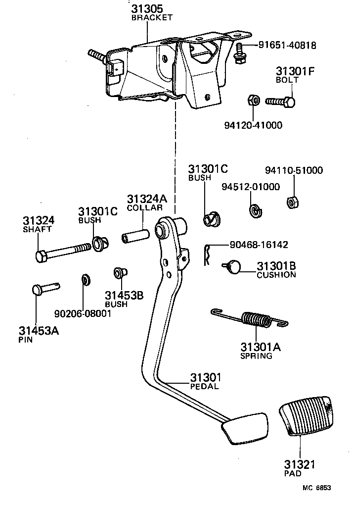  CRESSIDA |  CLUTCH PEDAL FLEXIBLE HOSE