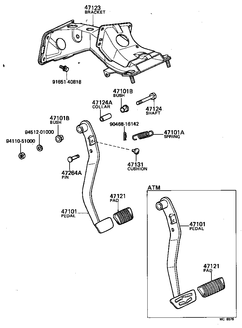  CRESSIDA |  BRAKE PEDAL BRACKET