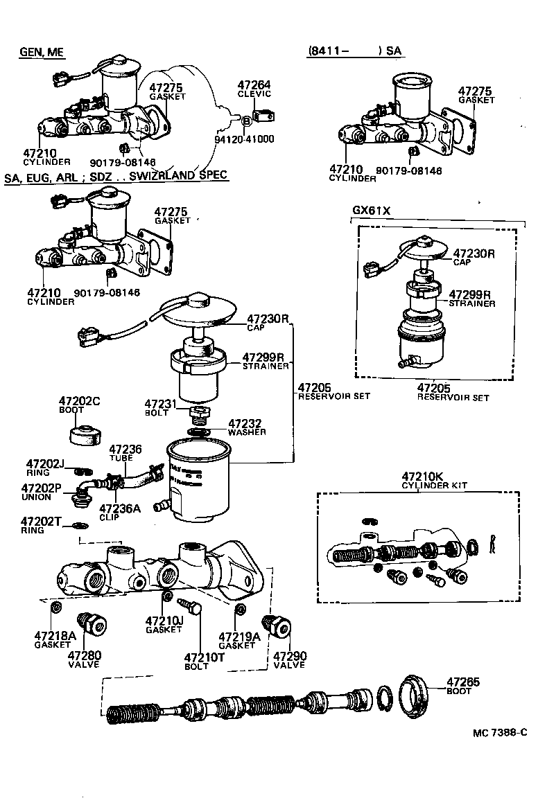  CRESSIDA |  BRAKE MASTER CYLINDER