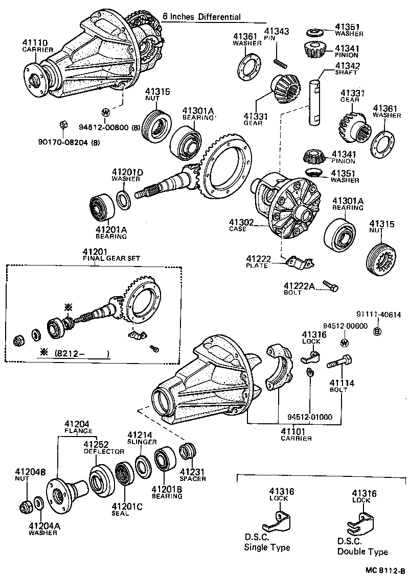  TOYOTA1000 |  REAR AXLE HOUSING DIFFERENTIAL