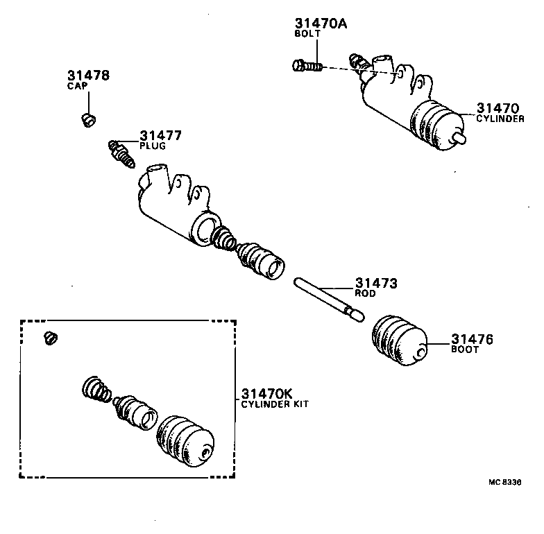  CAMRY VISTA |  CLUTCH RELEASE CYLINDER