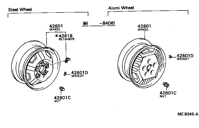  CAMRY VISTA |  DISC WHEEL WHEEL CAP