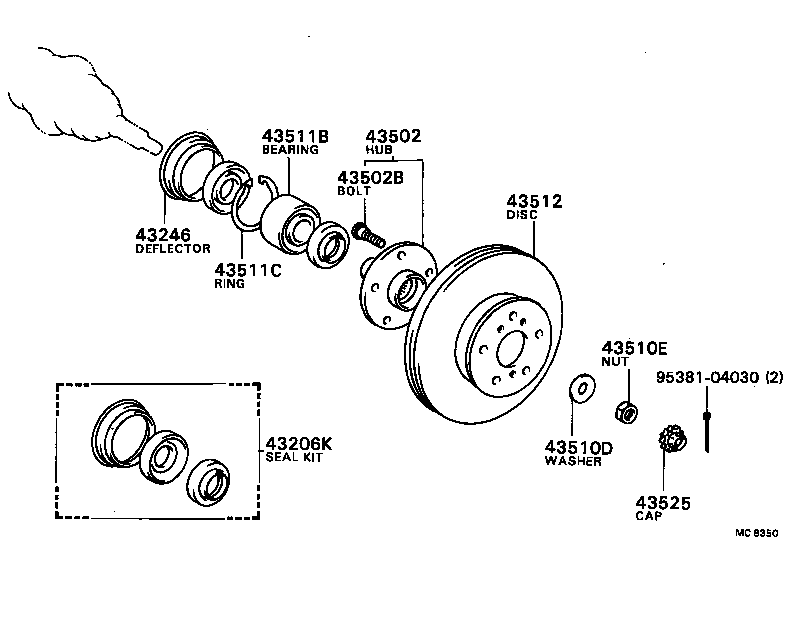  CAMRY VISTA |  FRONT AXLE HUB