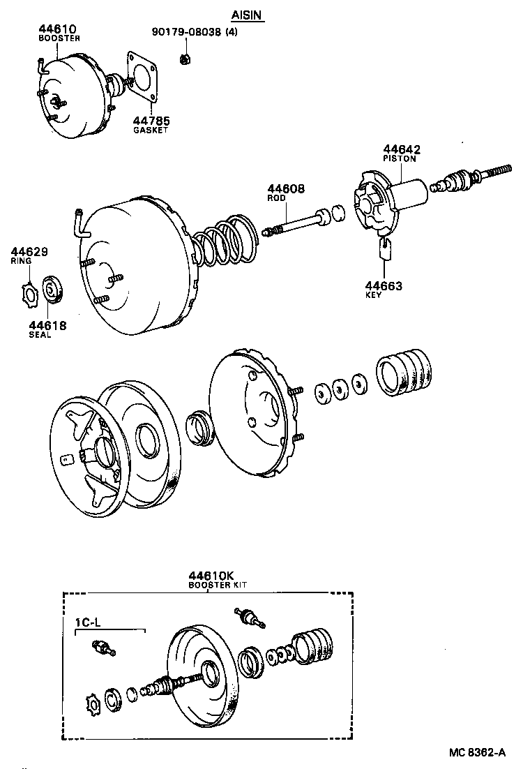  CAMRY VISTA |  BRAKE BOOSTER VACUUM TUBE