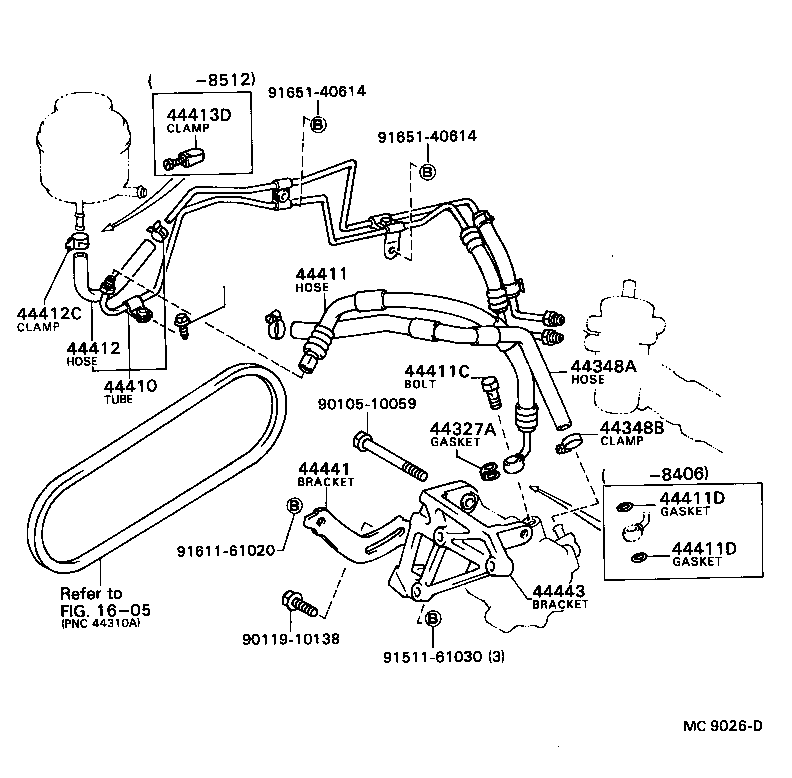  CAMRY VISTA |  POWER STEERING TUBE