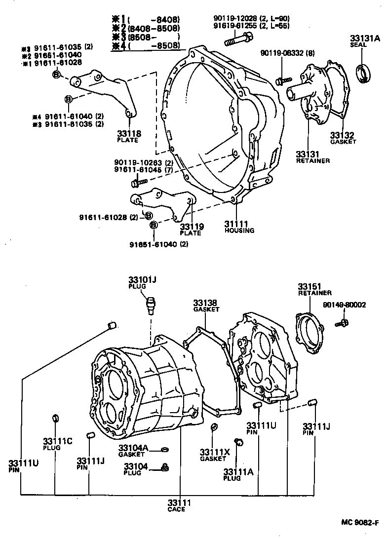  MODEL F |  CLUTCH HOUSING TRANSMISSION CASE MTM