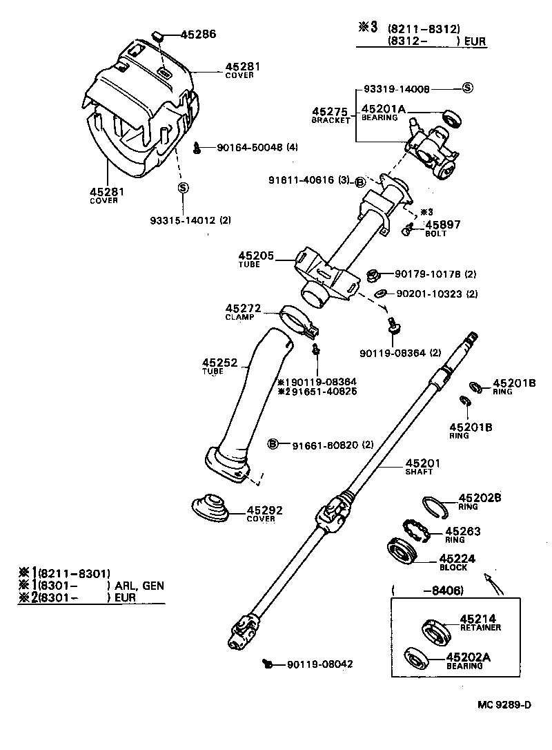  MODEL F |  STEERING COLUMN SHAFT