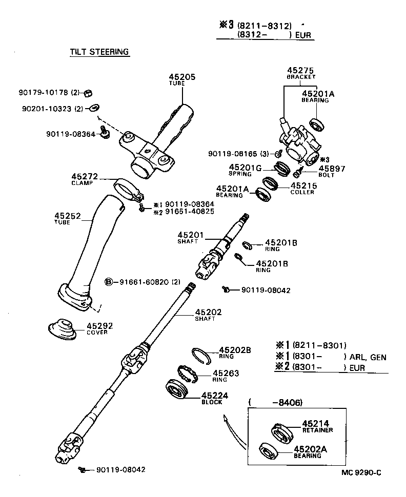  MODEL F |  STEERING COLUMN SHAFT