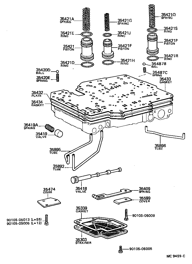  MODEL F |  VALVE BODY OIL STRAINER ATM