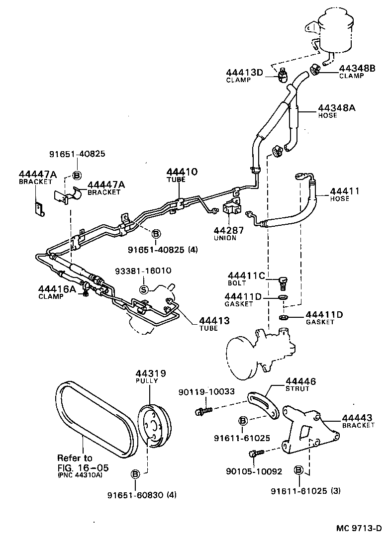  MODEL F |  POWER STEERING TUBE