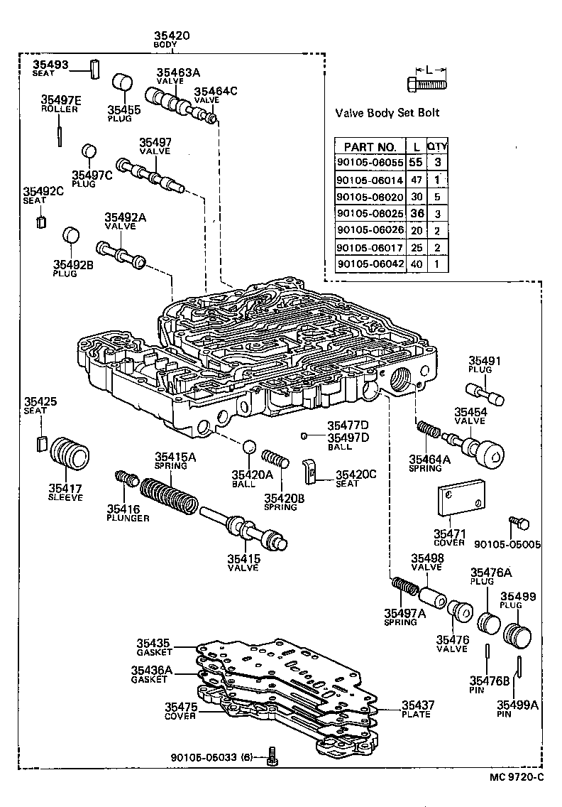  MODEL F |  VALVE BODY OIL STRAINER ATM