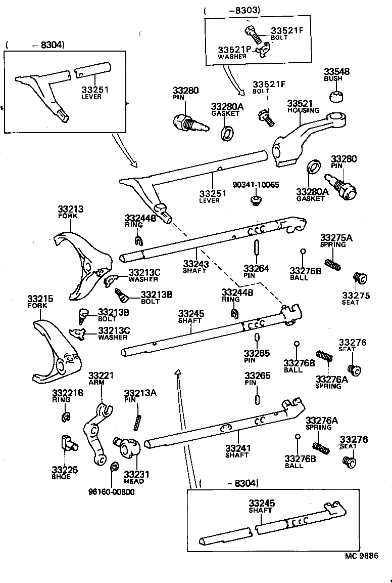  CRESSIDA |  GEAR SHIFT FORK LEVER SHAFT MTM