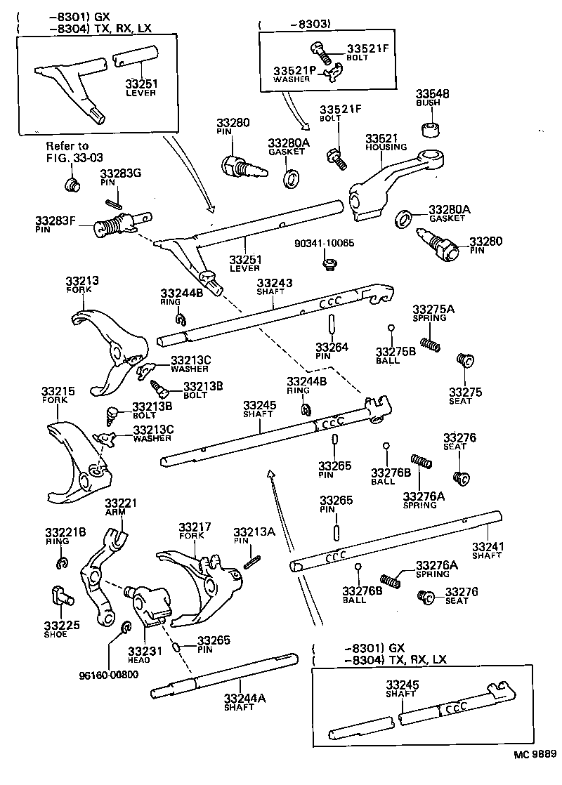  CRESSIDA |  GEAR SHIFT FORK LEVER SHAFT MTM