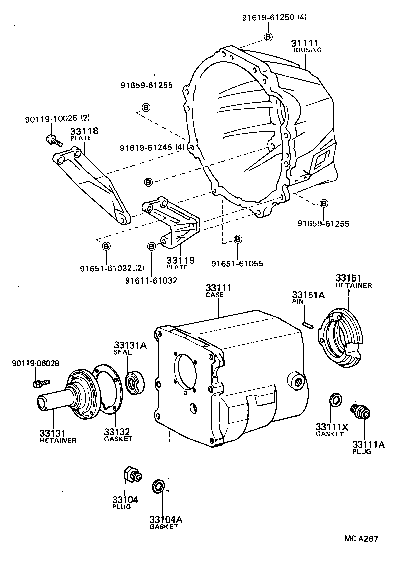  HILUX |  CLUTCH HOUSING TRANSMISSION CASE MTM