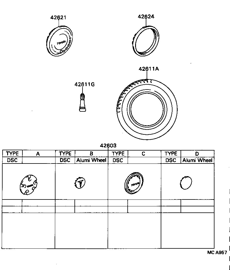  CAMRY VISTA |  DISC WHEEL WHEEL CAP