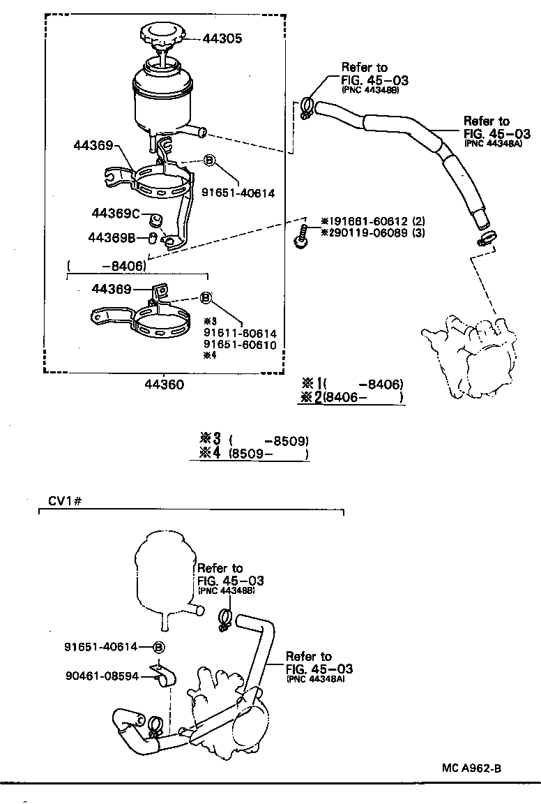  CAMRY VISTA |  VANE PUMP RESERVOIR POWER STEERING