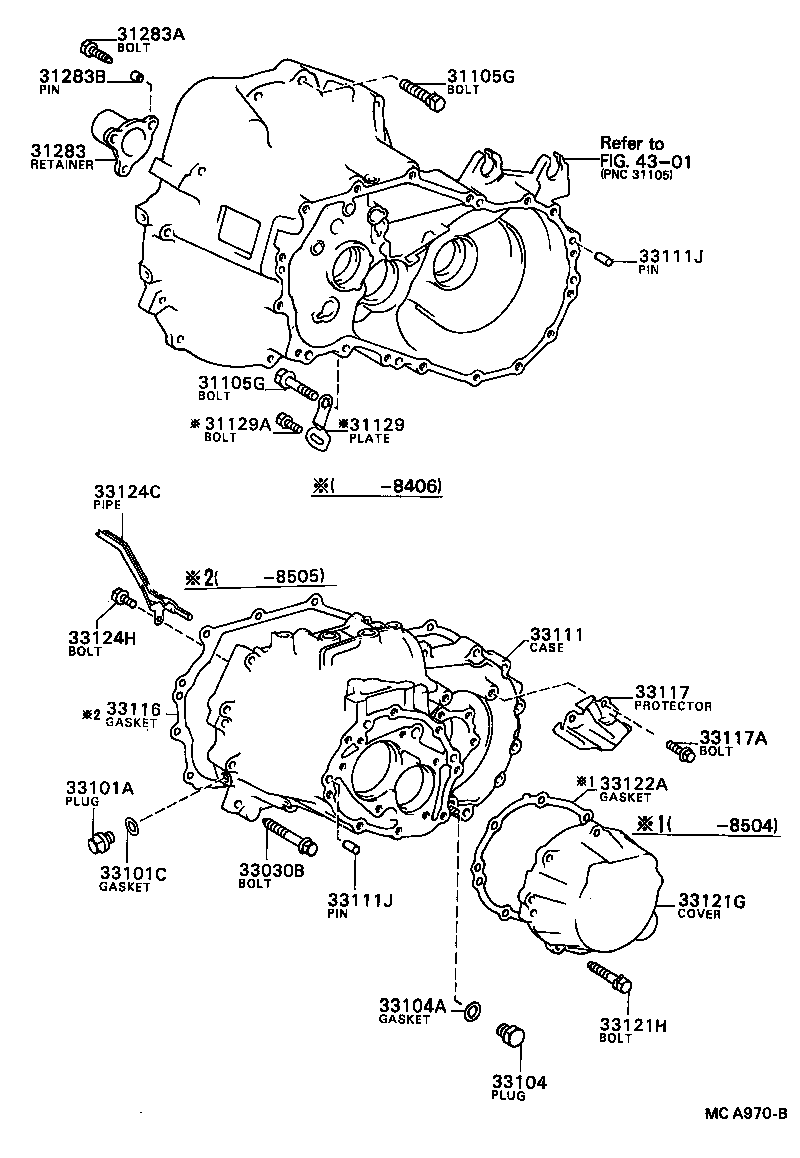  CAMRY VISTA |  CLUTCH HOUSING TRANSMISSION CASE MTM