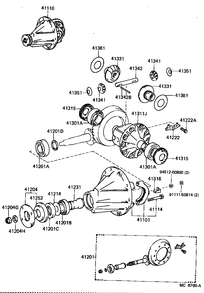  LAND CRUISER 70 |  REAR AXLE HOUSING DIFFERENTIAL