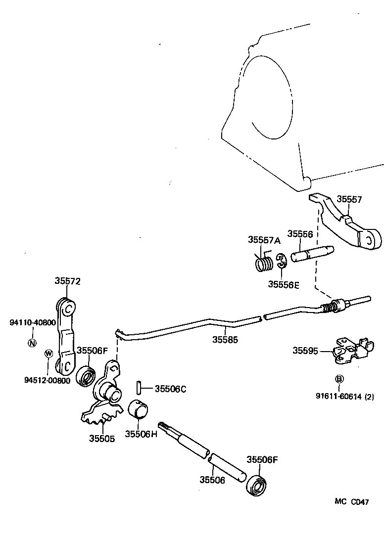  HILUX |  THROTTLE LINK VALVE LEVER ATM