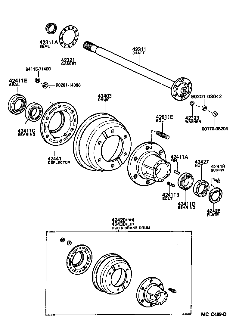  DYNA150 |  REAR AXLE SHAFT HUB