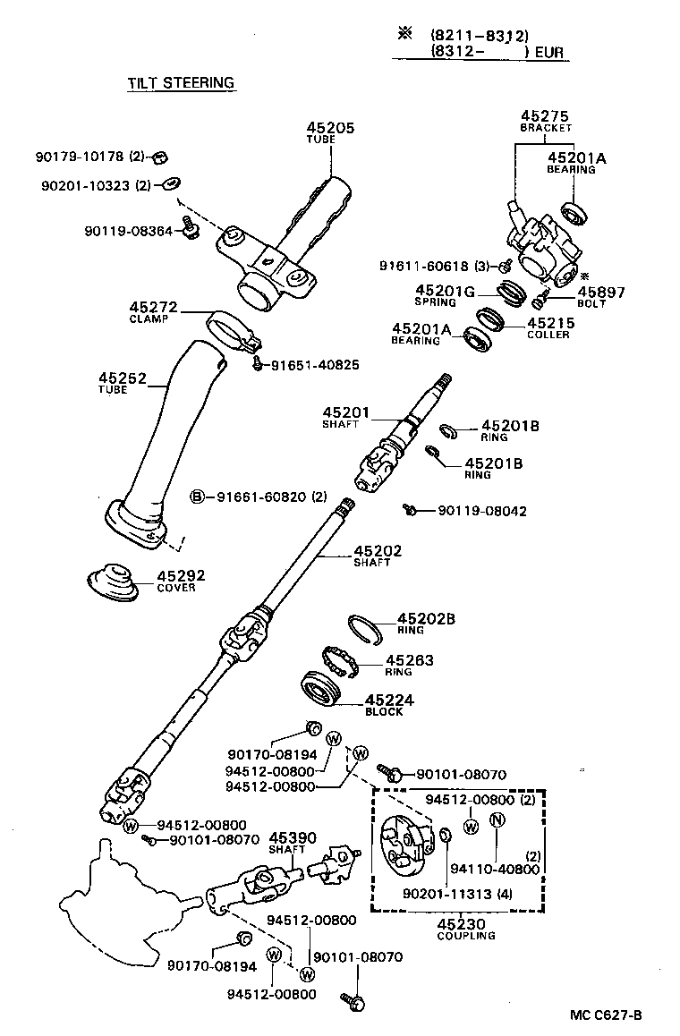  MODEL F |  STEERING COLUMN SHAFT