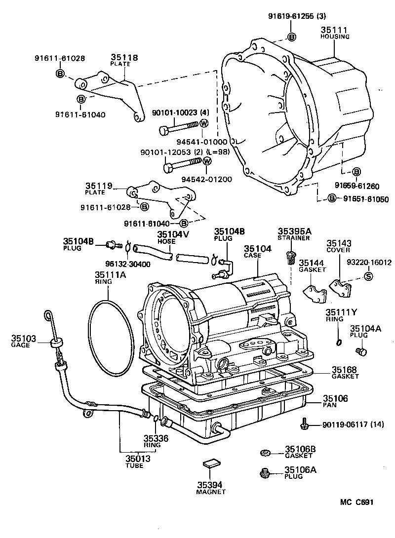  LITEACE |  TRANSMISSION CASE OIL PAN ATM