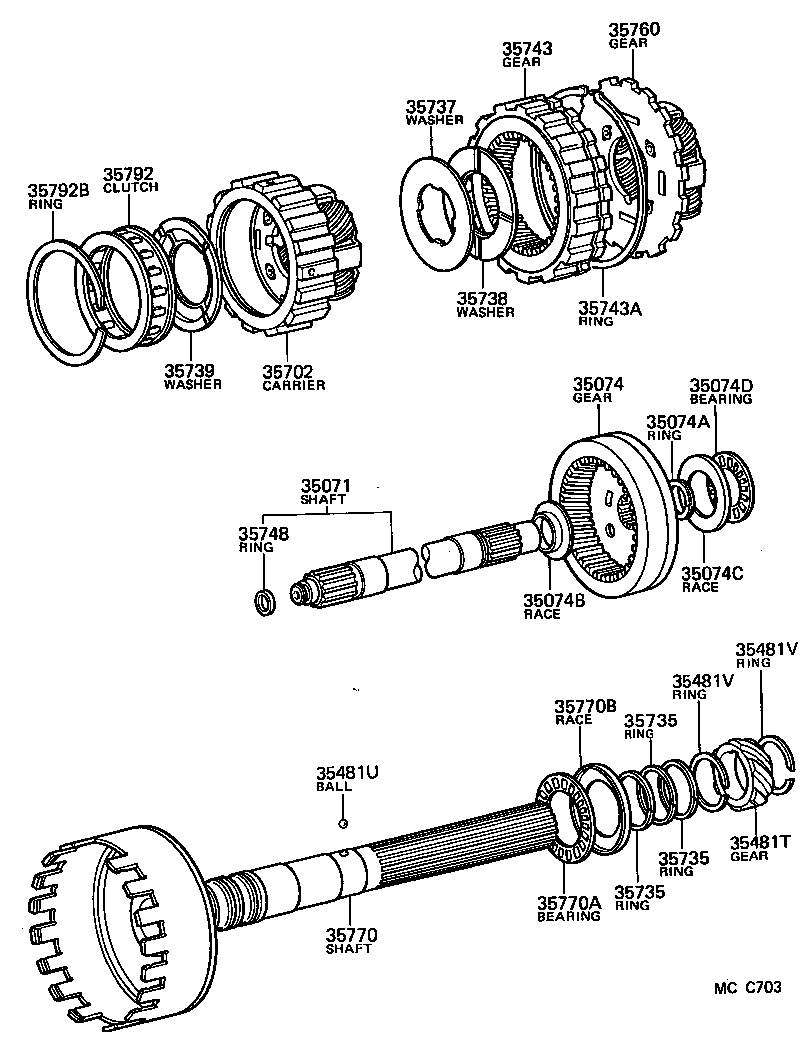  LITEACE |  PLANETARY GEAR REVERSE PISTON COUNTER GEAR ATM