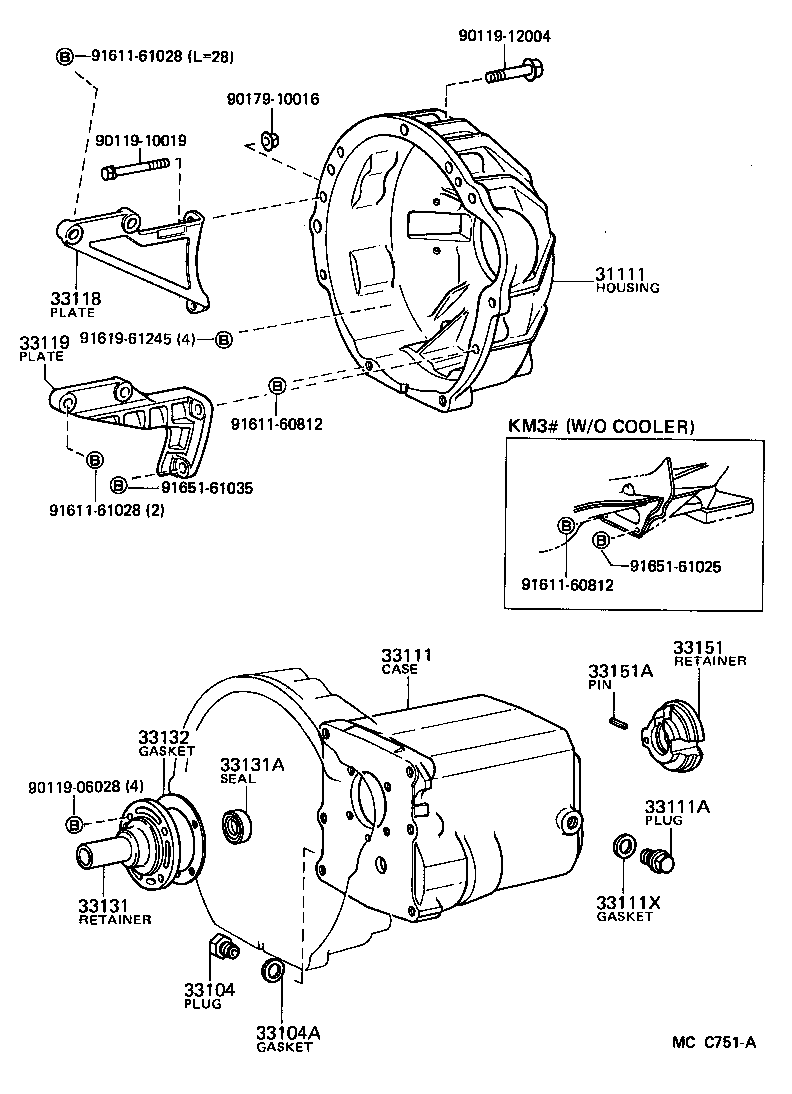  LITEACE |  CLUTCH HOUSING TRANSMISSION CASE MTM