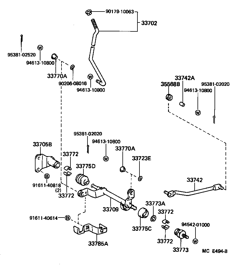  CROWN |  CONTROL SHAFT CROSSSHAFT