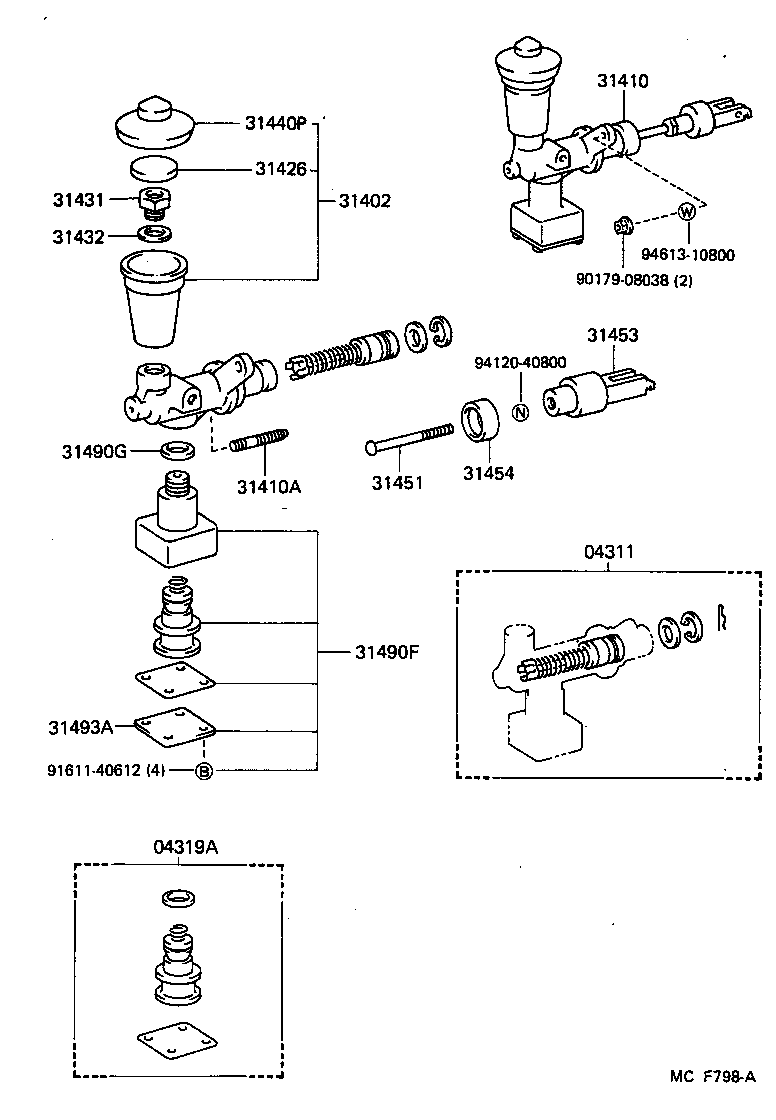  LAND CRUISER 70 |  CLUTCH MASTER CYLINDER