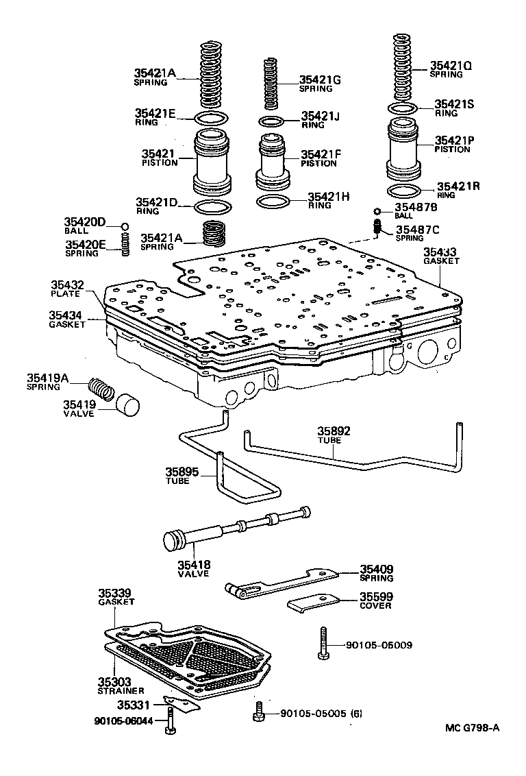  MODEL F |  VALVE BODY OIL STRAINER ATM