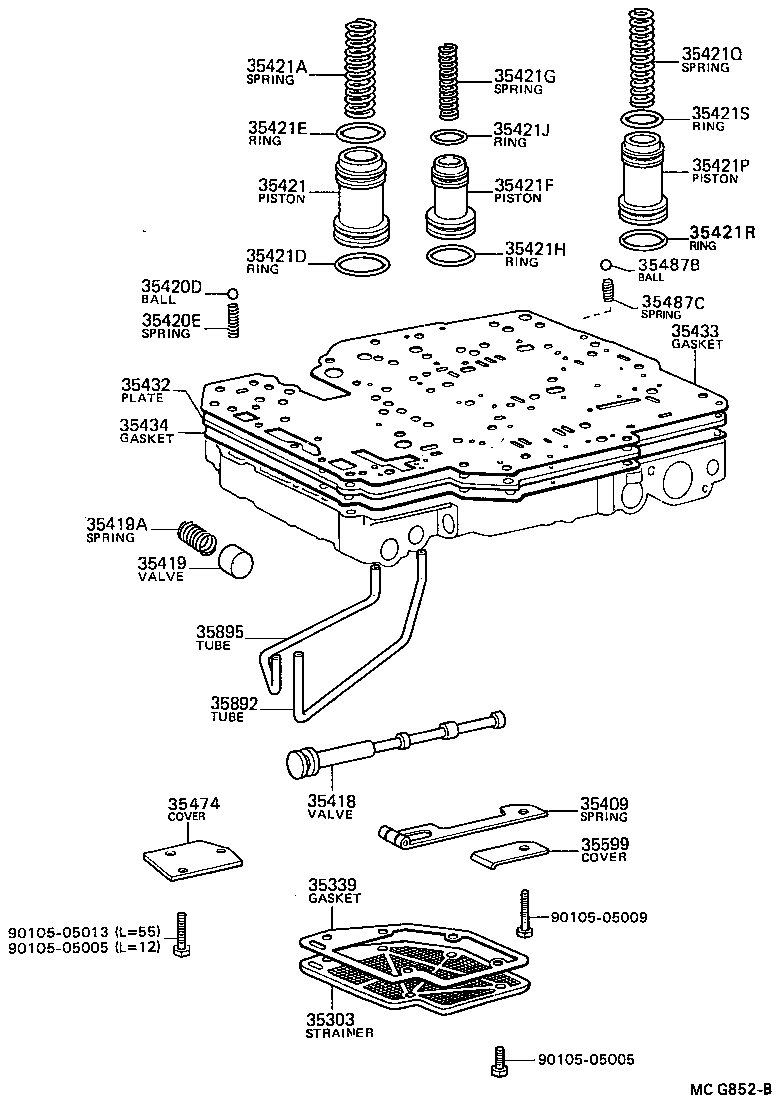  MODEL F |  VALVE BODY OIL STRAINER ATM