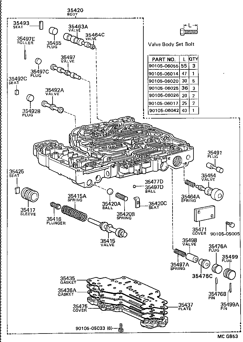  MODEL F |  VALVE BODY OIL STRAINER ATM