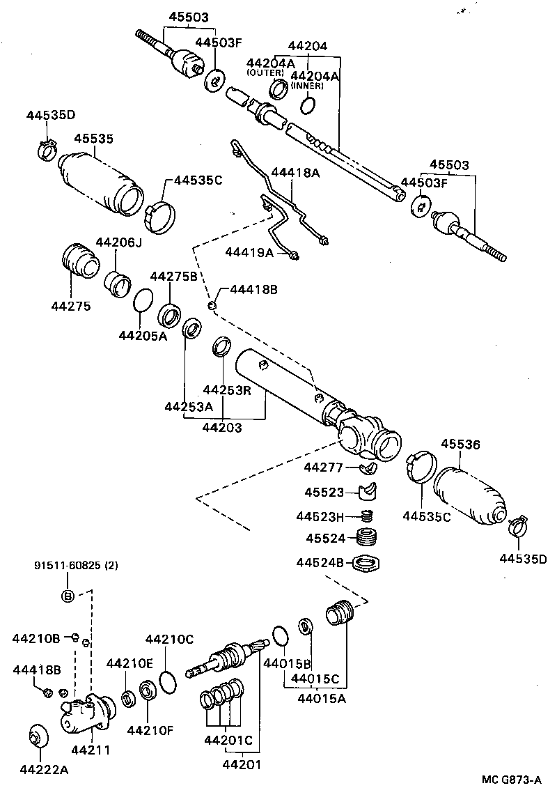  MODEL F |  FRONT STEERING GEAR LINK