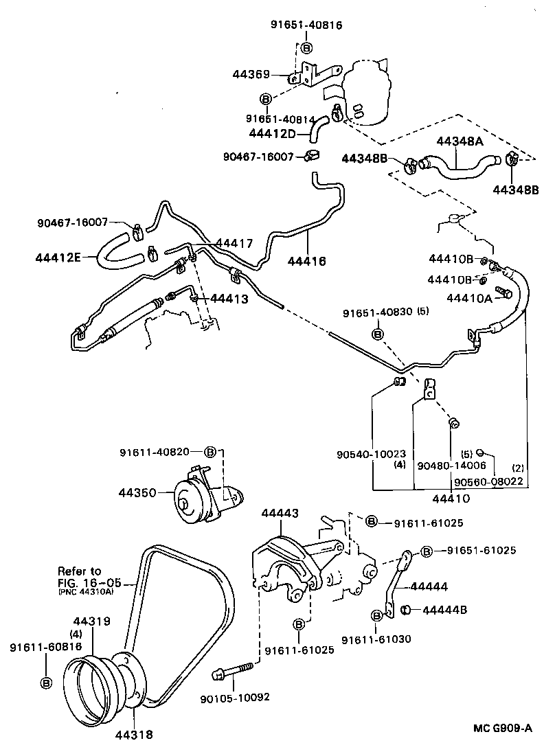  MODEL F |  POWER STEERING TUBE