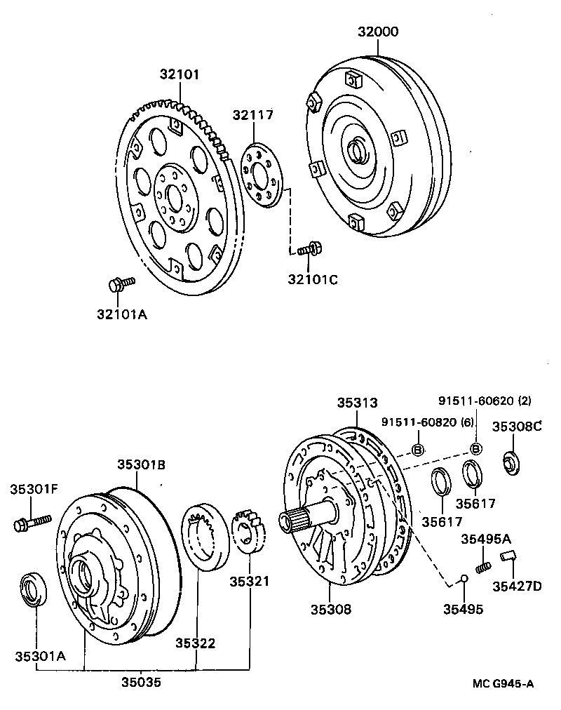  DYNA 200 |  TORQUE CONVERTER FRONT OIL PUMP CHAIN ATM